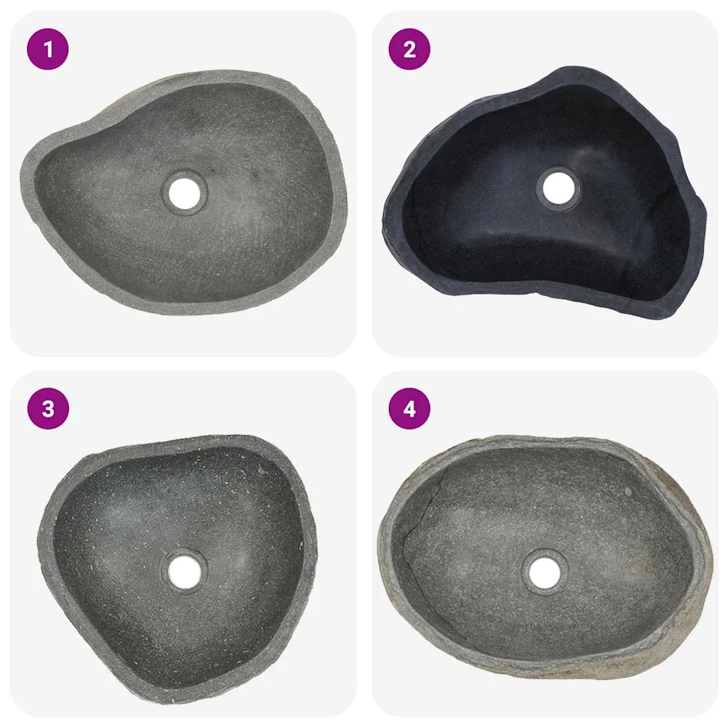 Basin River Stone Oval (14.6"-18.1")x(11.4"-14.2")
