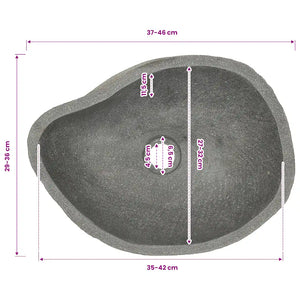 Basin River Stone Oval (14.6"-18.1")x(11.4"-14.2")
