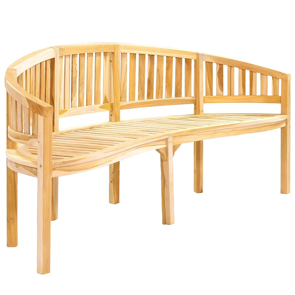 Banana Bench 78.7" Solid Teak Wood