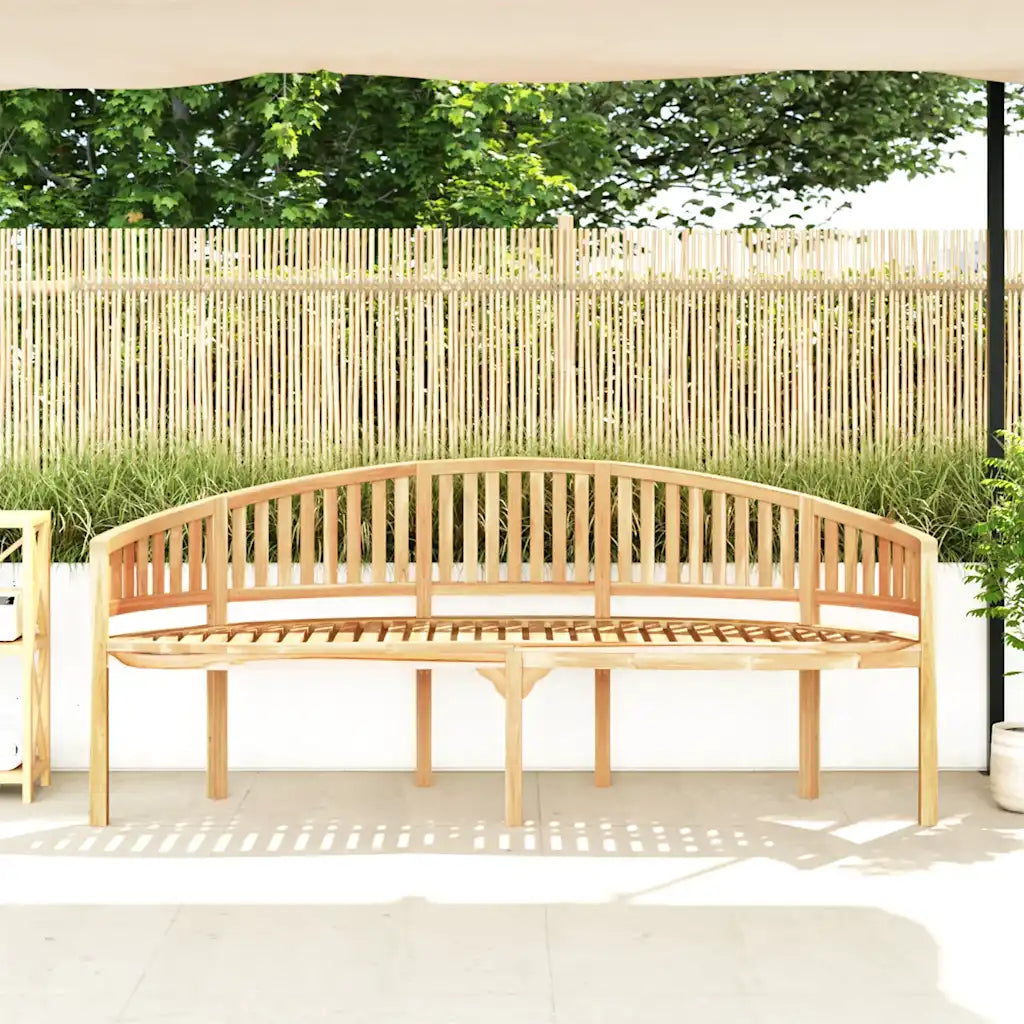 Banana Bench 78.7" Solid Teak Wood