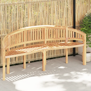 Banana Bench 78.7" Solid Teak Wood