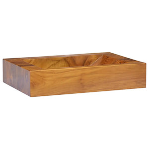 Basin Solid Wood Teak 19.7"x13.8"x3.9