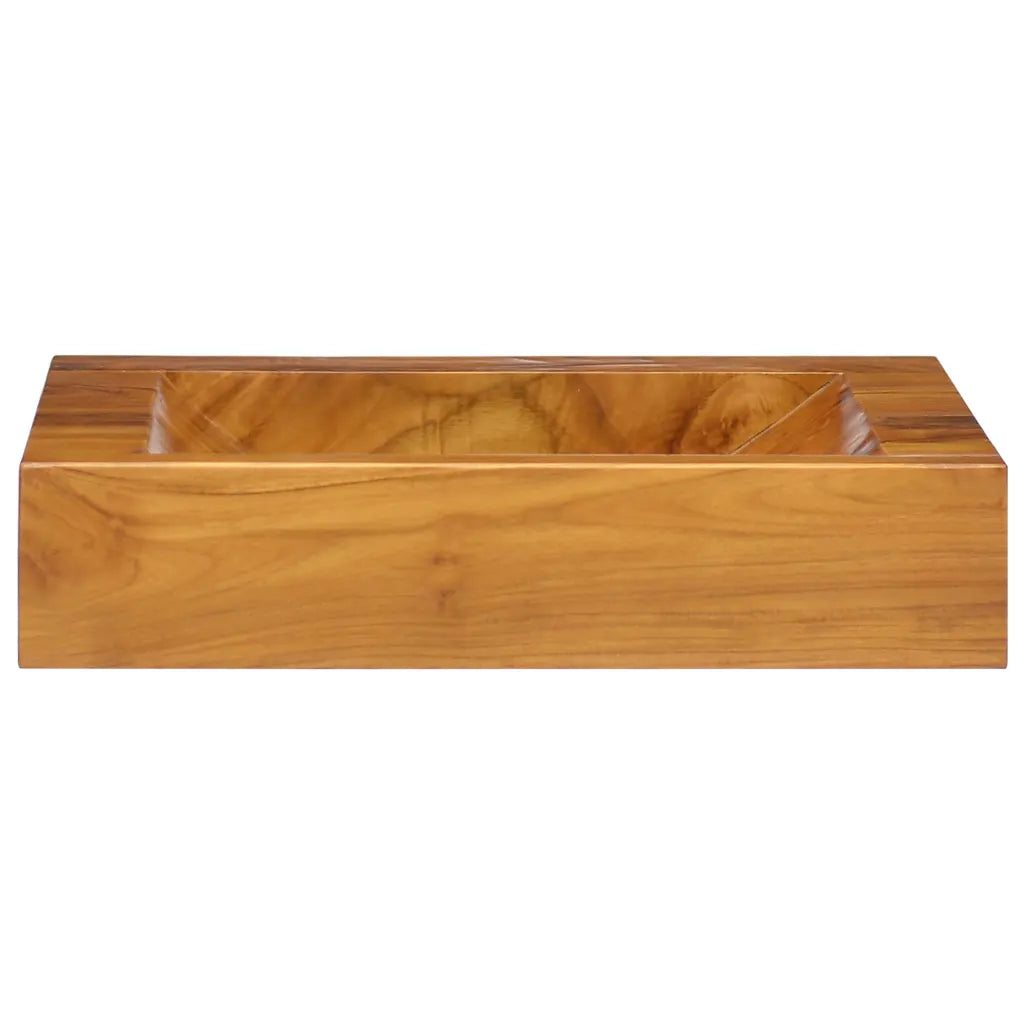Basin Solid Wood Teak 19.7"x13.8"x3.9