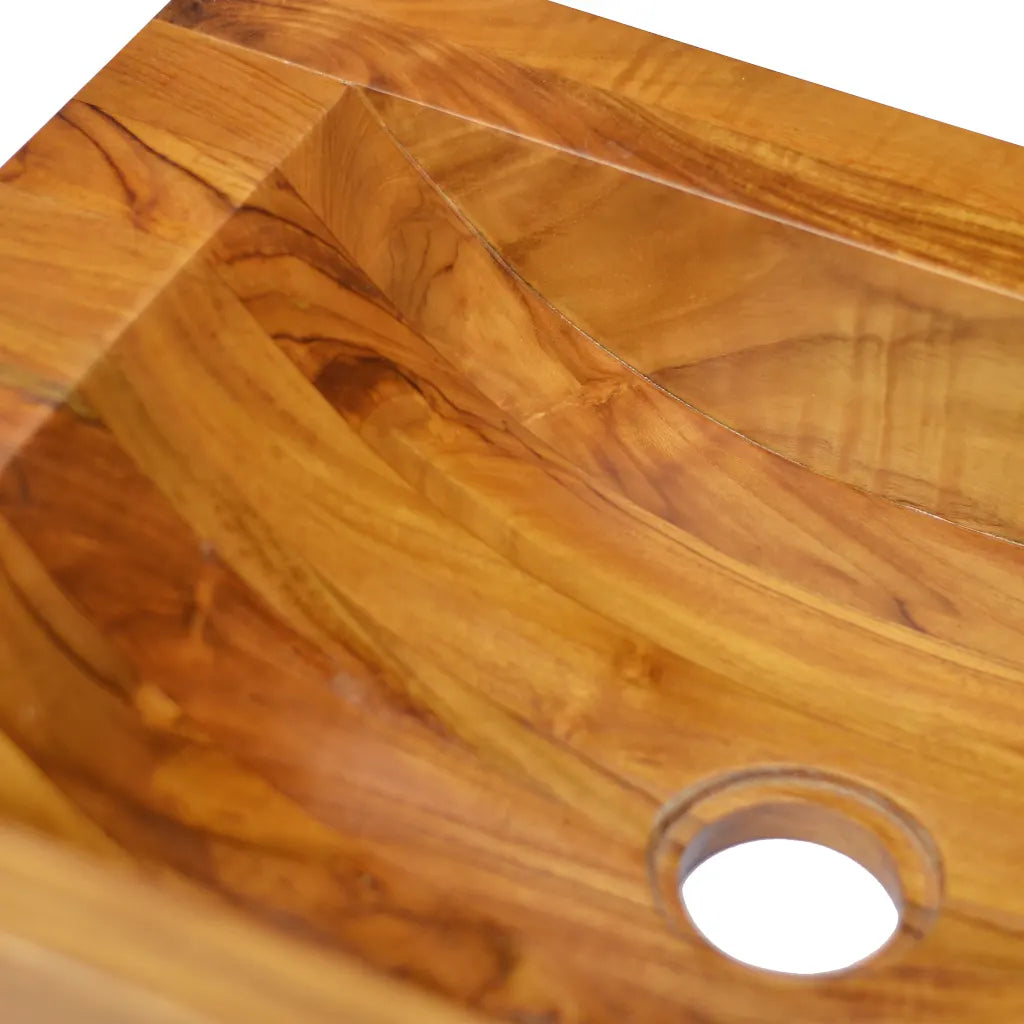 Basin Solid Wood Teak 19.7"x13.8"x3.9