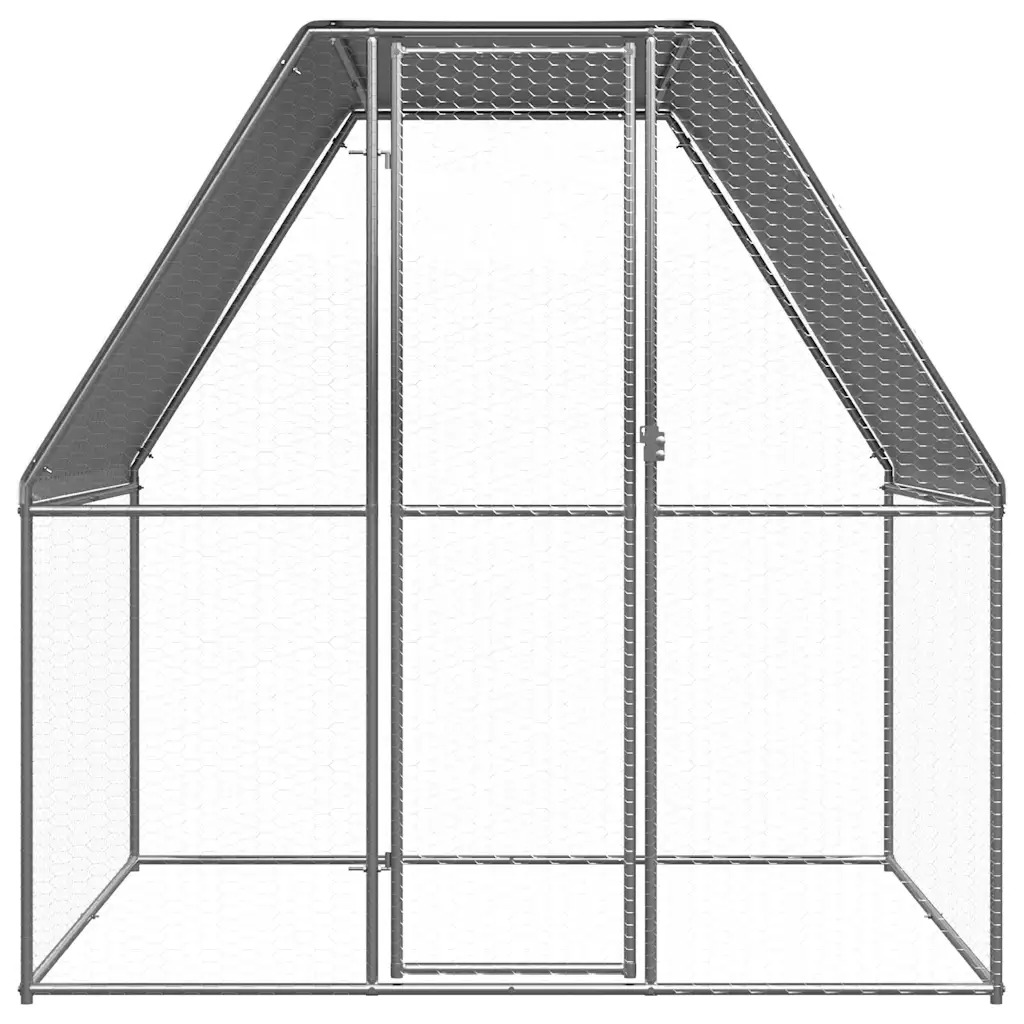 Chicken Cage  and Gray 6.6‘x6.6‘x6.6‘ Galvanized Steel