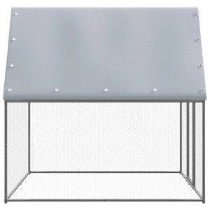 Chicken Cage  and Gray 6.6‘x6.6‘x6.6‘ Galvanized Steel
